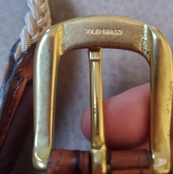 Brighton Elastic Cord w/ Croco Belt croco-embossed leather In Beige Size 34 main image 4